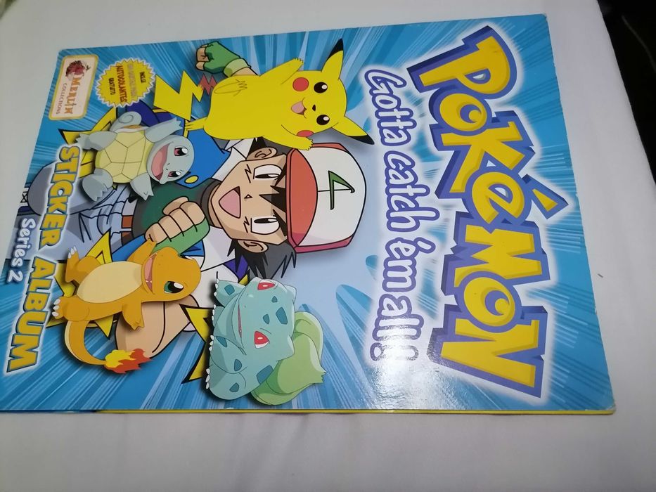 Caderneta Cromos POKÉMON c/Cartaz para Autocolantes Incluído MERLIN