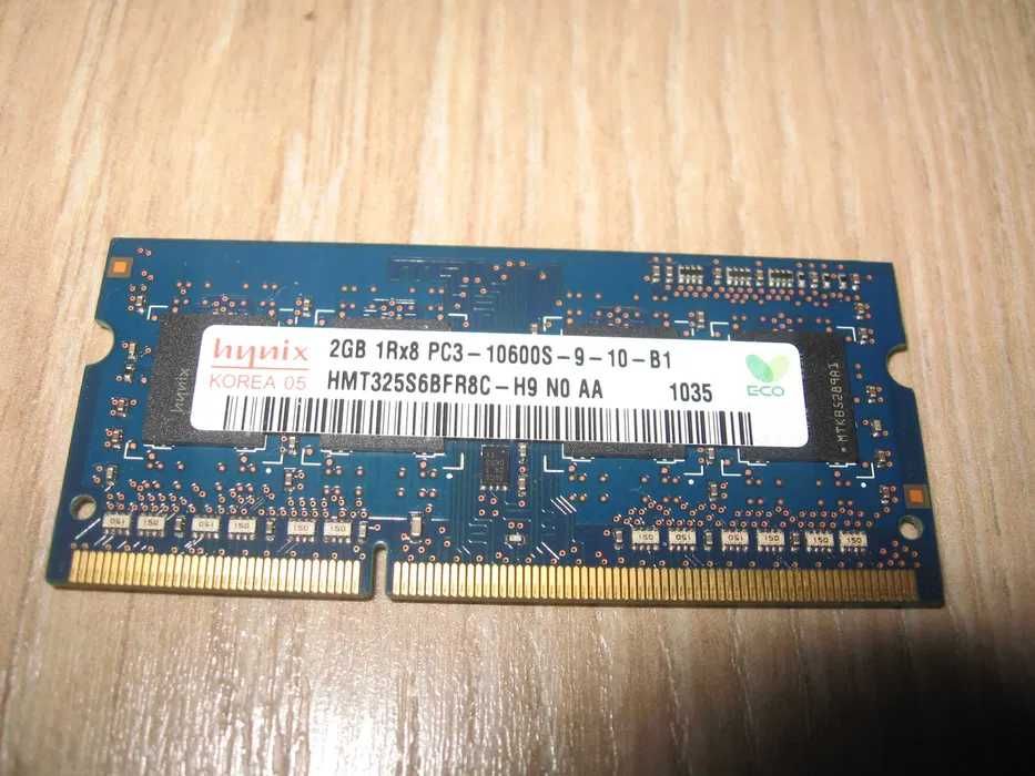 Pamięć RAM DDR3 HYNIX 2GB 1Rx8 PC3-10600S-9-10-B1 - polecam!