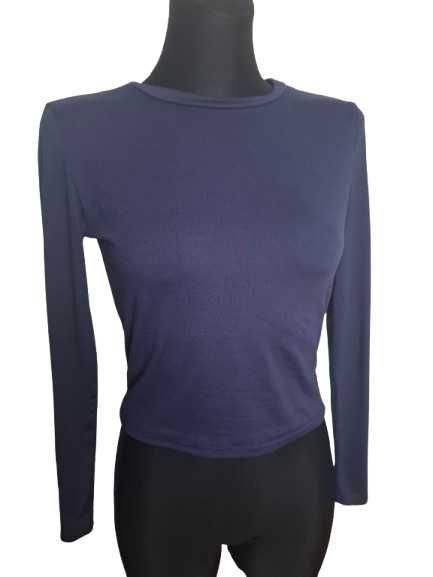 Granatowy longsleeve basic (516)