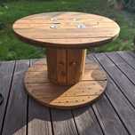 Stolik kawowy ze szpuli handmade w stylu vintage/loft