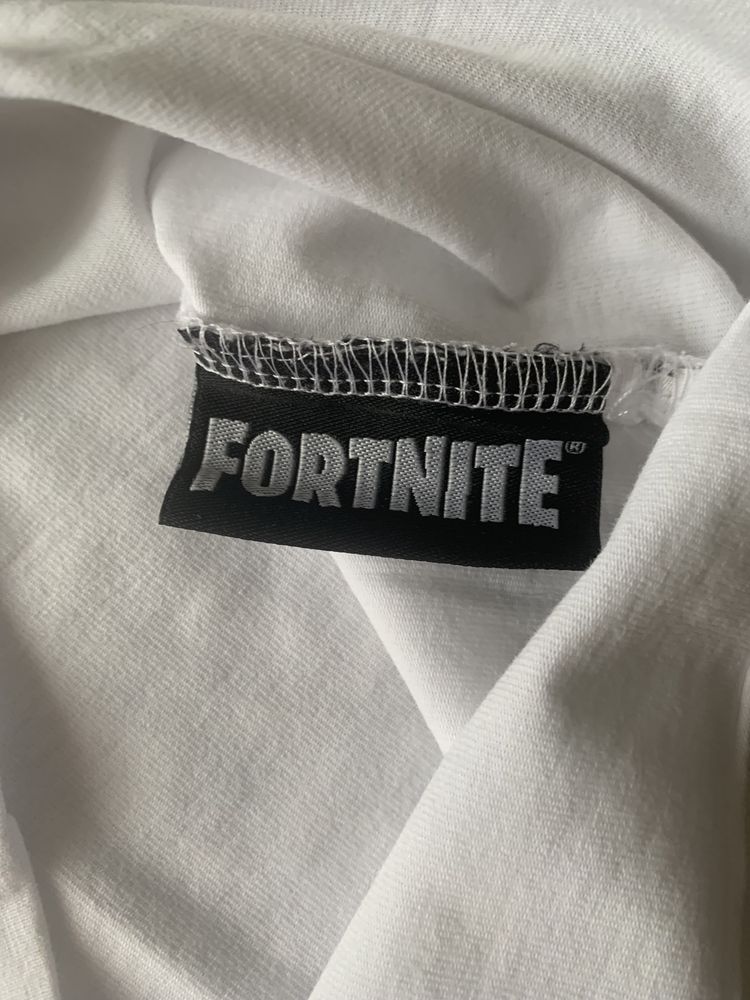 T-shirt biały Fortnite basic - Name it  146-152