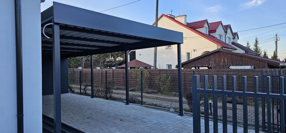 Wiaty, carporty, zadaszenia, aluminium, stal montaż