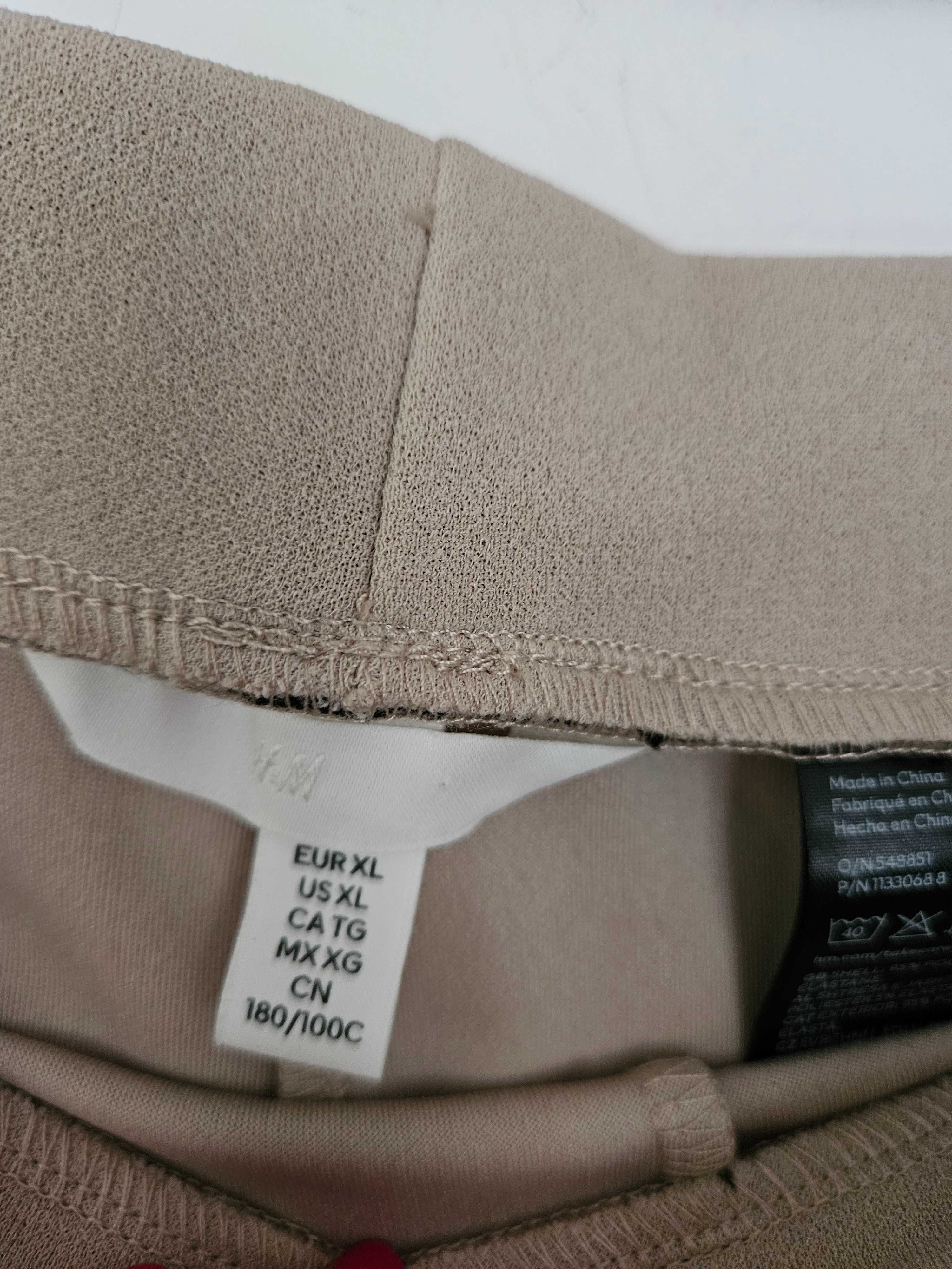 H&M rozmiar XL eleganckie Bezowe spodnie