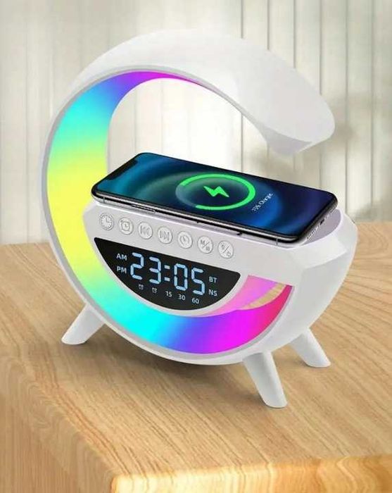 *NOWA* LAMPKA SMART biurkowa lampka z ładowarką indukcyjną głośnik