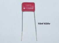 Lote de 10 condensadores de polyester de 0,01uf - 10nf 630V.