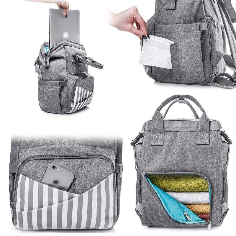 Сумка-рюкзак для мами + компактний пеленальний матрацик Zupo Crafts