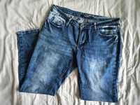 Spodnie młodzieżowe męskie rozmiar 40 L ~ niebieskie z przetarciami