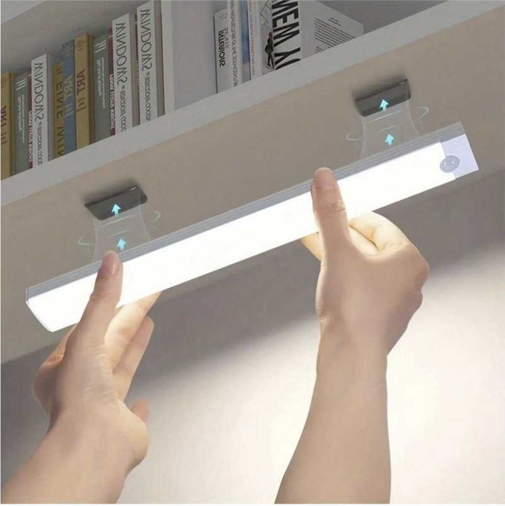 LED лампа світильник з датчиком руху акумуляторний USB ночник