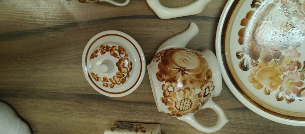 Ceramika Włocławek. talerze . wazon .dzbank. Cukiernica. Solniczka