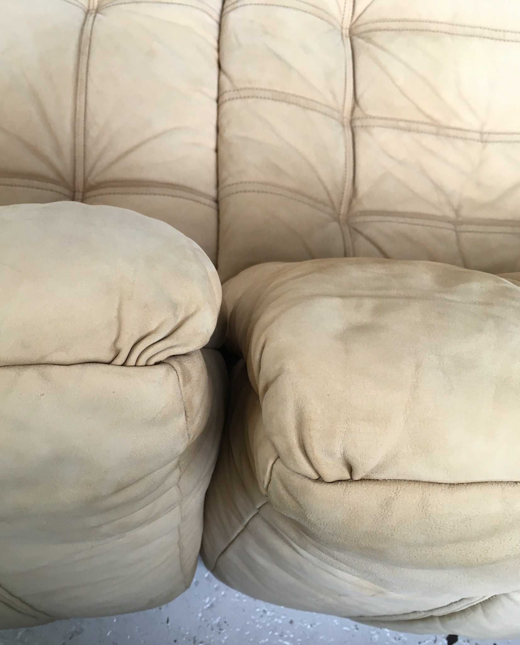 Rolf Benz sofa modułowa skóra nubuk lata 70 80 vintage design
