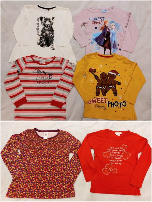 Paka ubranek dla dziewczynki, ubranka, ubrania r 116,H&M, grafisy