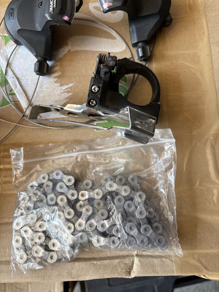 Napęd 3x10 komplet Przerzutki Shimano Deore XT Manetki Kaseta Łańcuch