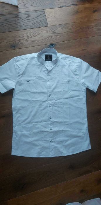 biała koszula męska nowa, stójka 46 XXL
