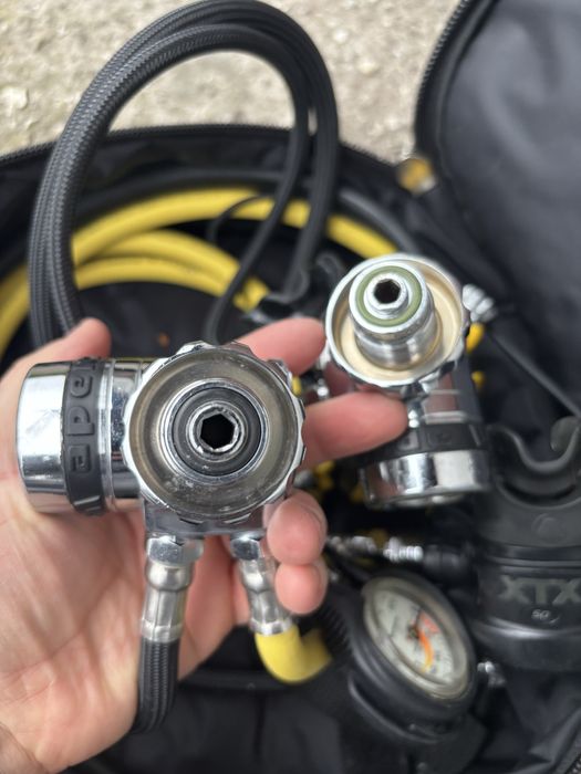 Zestaw automatów 2x (Apeks XTX50 apeks tek3) manometr scubapro