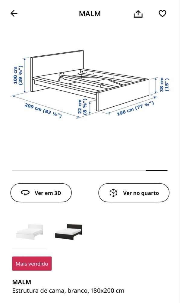 Cama Ikea (Malm)
