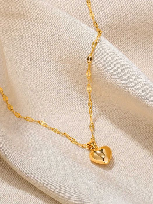 Colar Amoroso de Coração em Aço Inoxidável