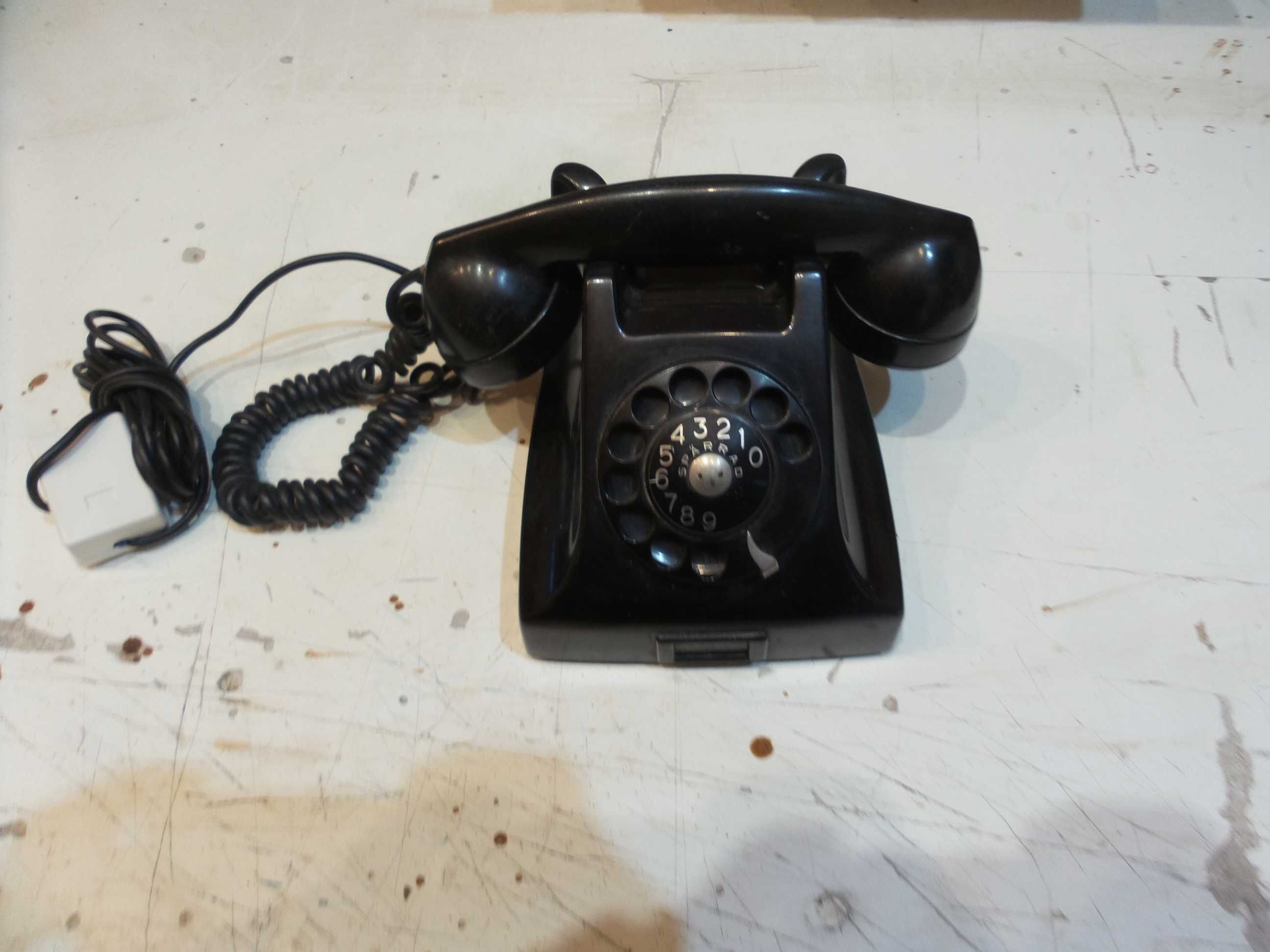 Stary Telefon Ericsson czarny bakelit Działa