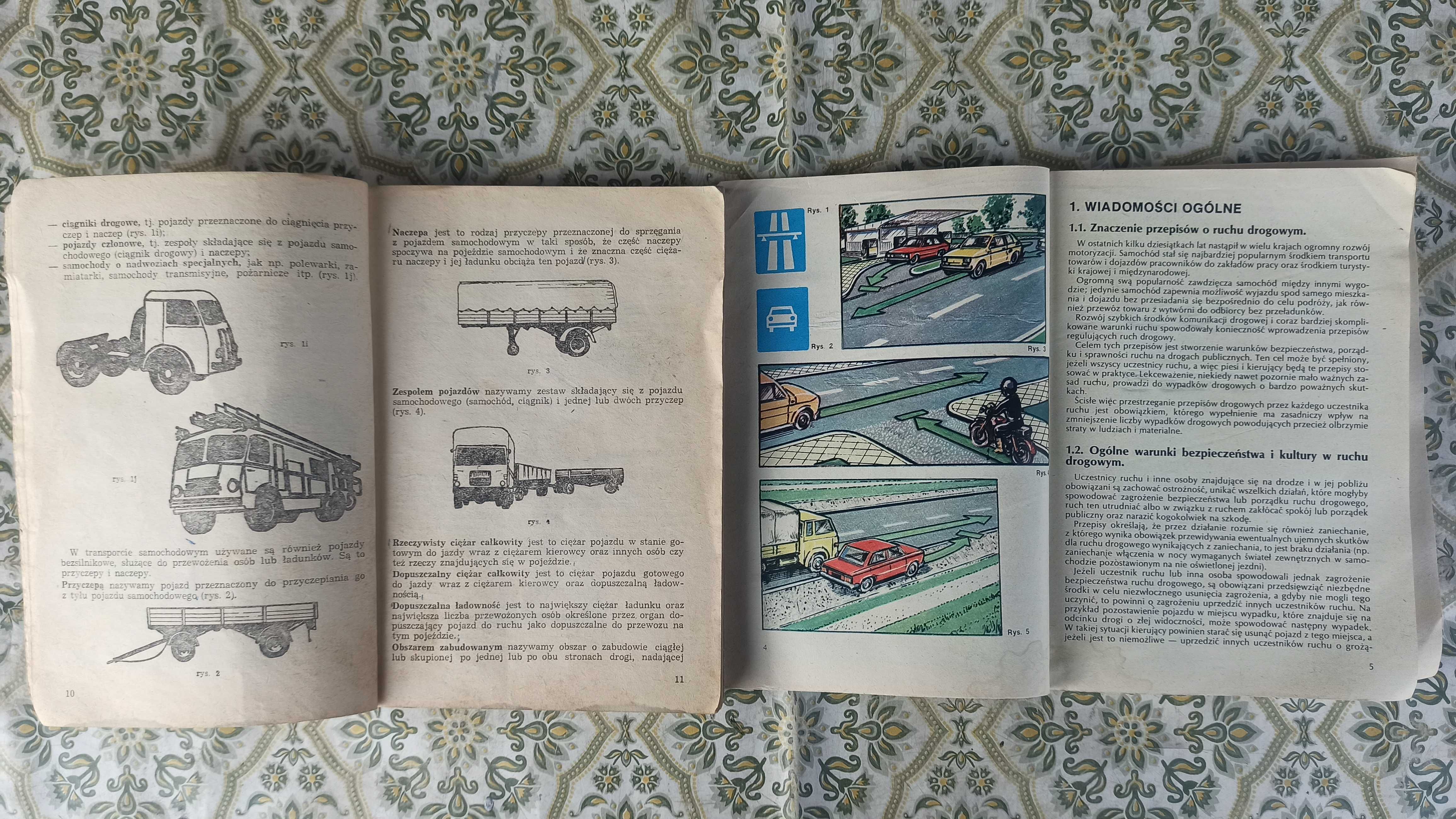 Podręczniki do nauki na prawo jazdy kat.B z lat 80
