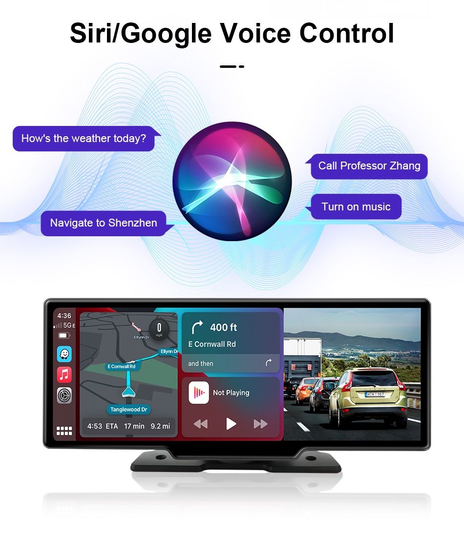 Автомагнитола Видеорегистратор с CarPlay и Android Auto+Камера AHD 720