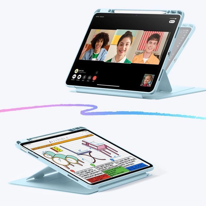 Etui ESR Flip Hybrid na iPad Air 13" 1 / 2 - niebieskie