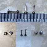 Unisex push in Labret 5 mm 20 G piercing tytan