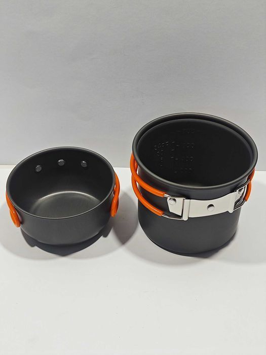 Zestaw Naczyń Kempingowych Z Palnikiem Odoland