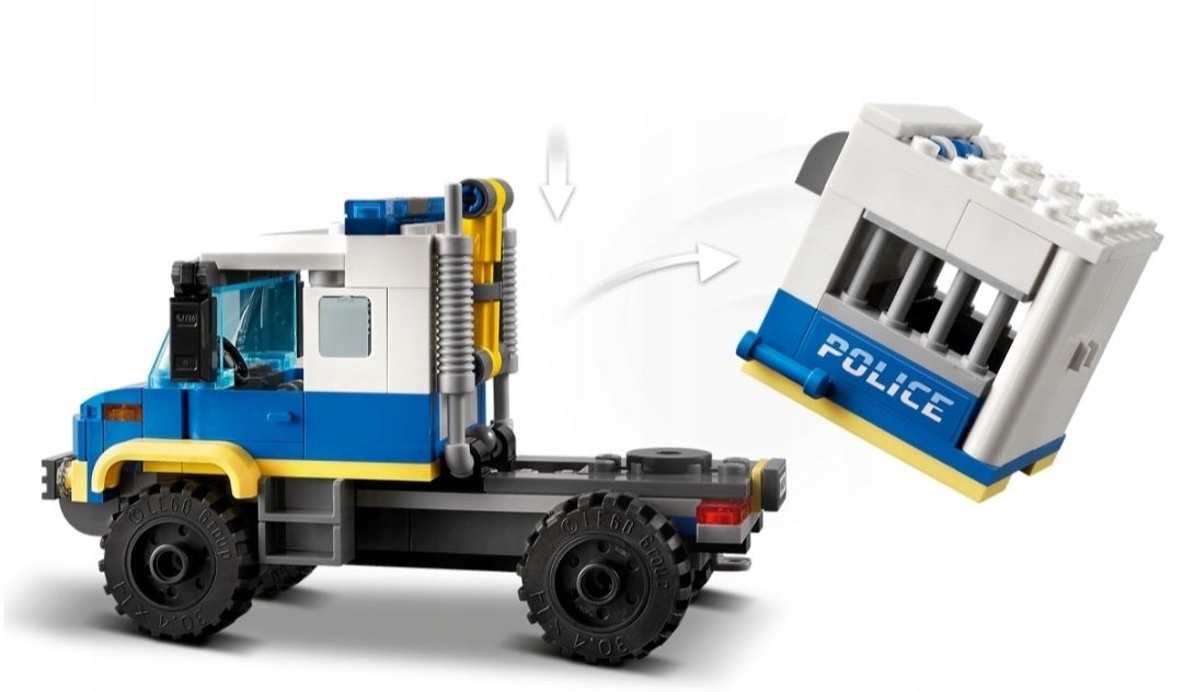 Lego City 60276 Konwój Policyjny Więzienny Klocki Lego 244 elementy