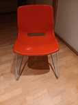 Cadeira ikea assento vermelho