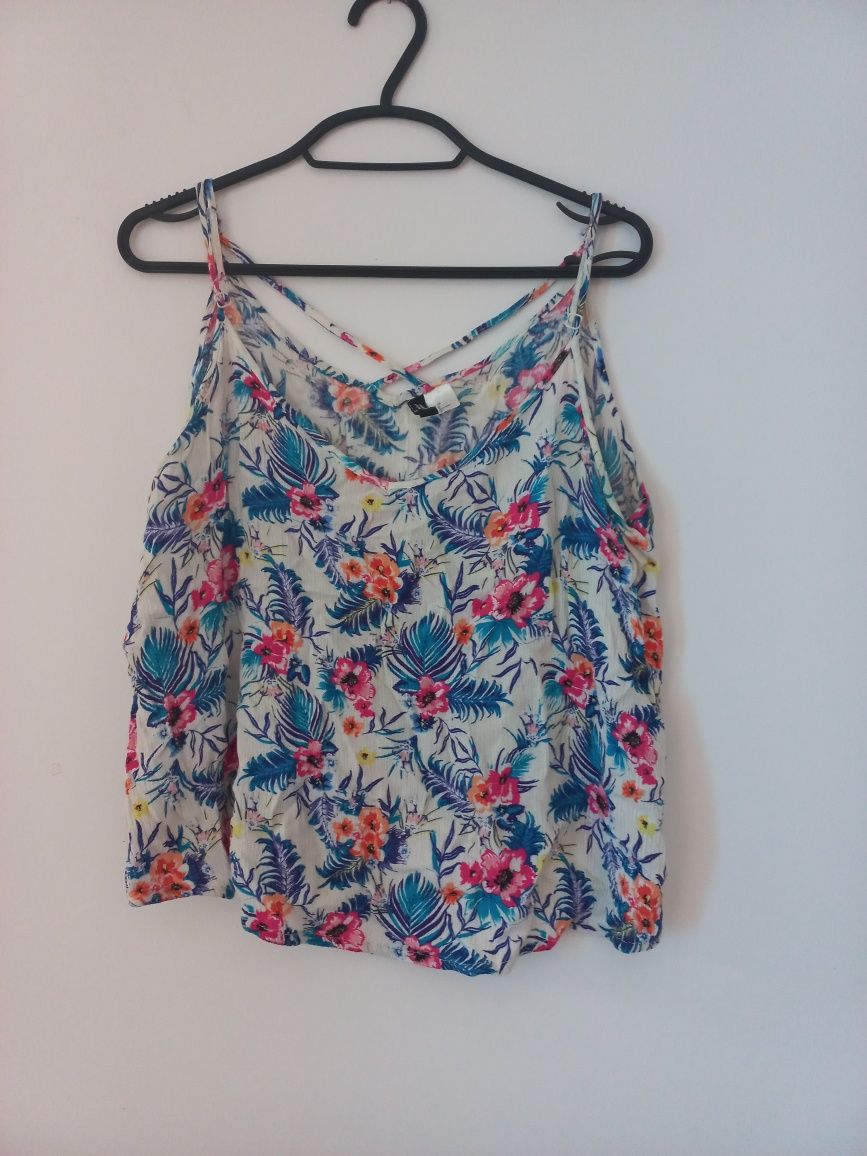 Top de alças floral H&M