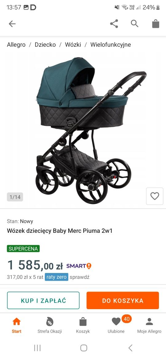 Wózek 2w1 Baby Merc Piuma