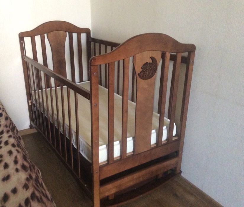 Дитяче ліжечко з ЯЩИКОМ «Наполеон New» та матрац