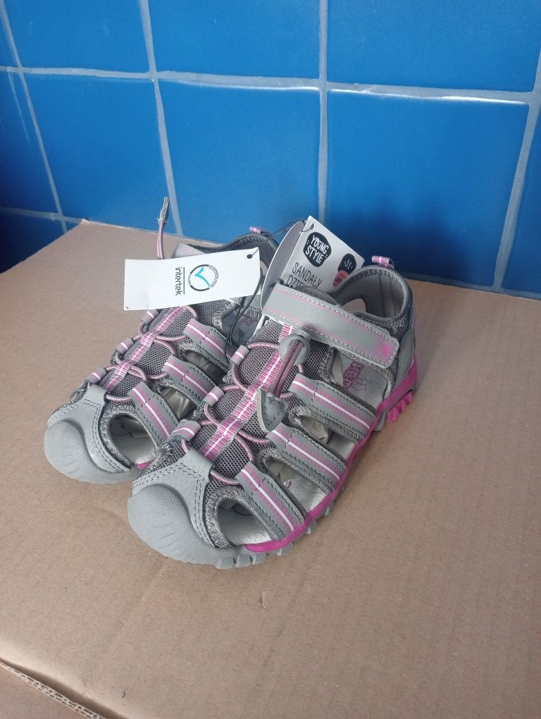 Sandały buty dziewczęce 33 nowe 20,5 cm