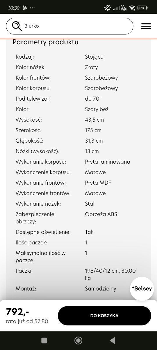 Komoda szafka RTV