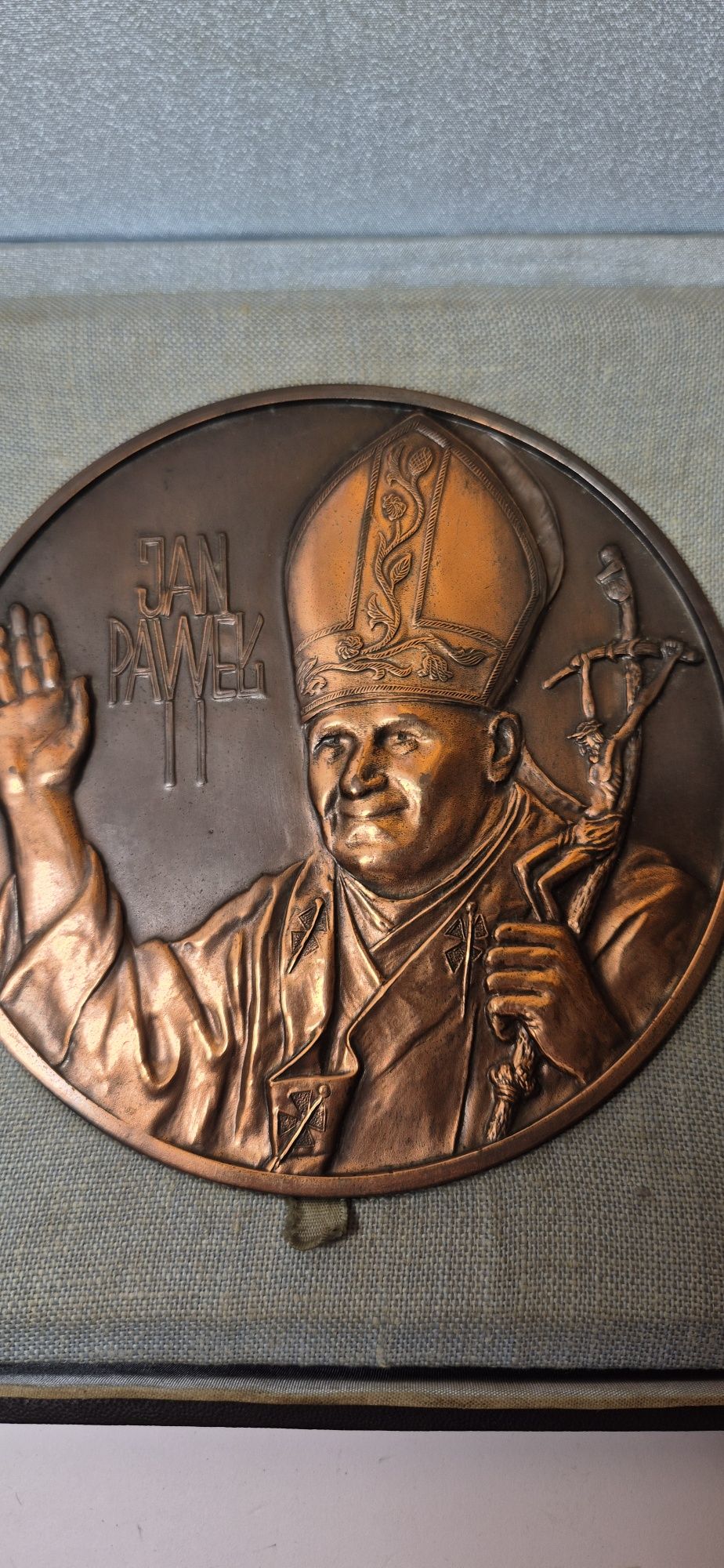 Miedziany medal pamiątka 1 z 10 z pielgrzymki Jan Paweł II 1979 unikat
