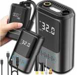 KOMPRESOR AKUMULATOROWY samochodowy bezprzewodowy + powerbank led