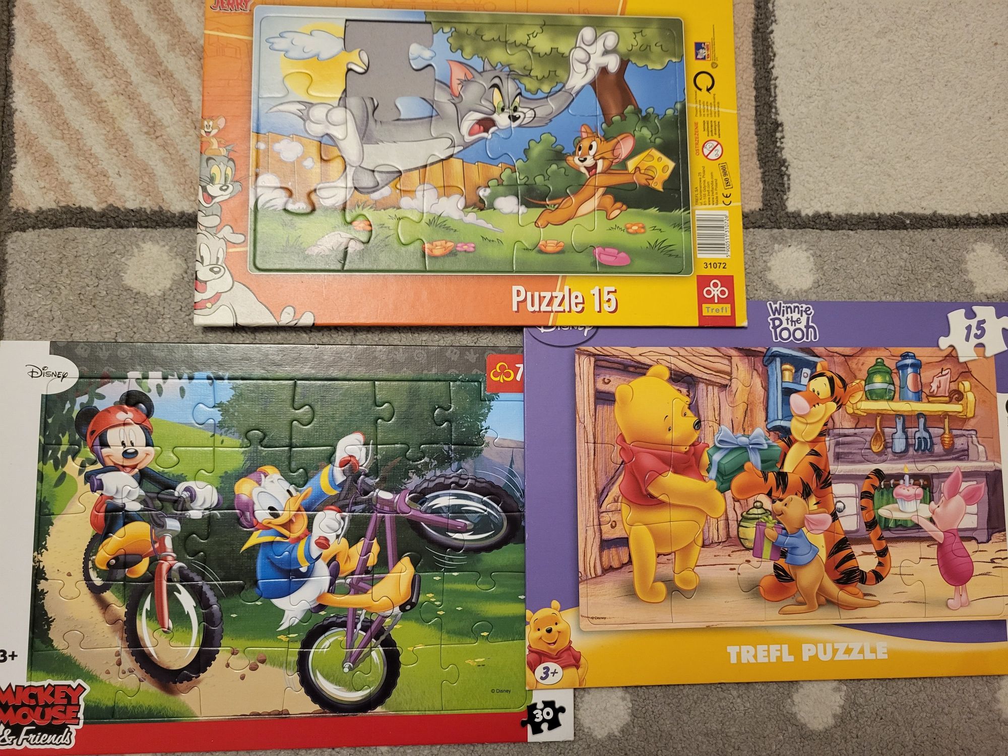 Puzzle maxi 2+, 3+ Kubuś Puchatek, Myszka Miki