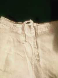 spodnie letnie białe