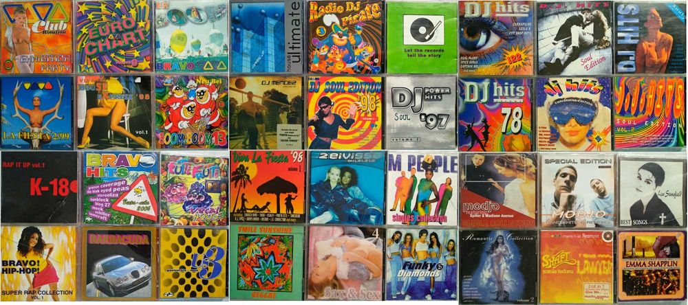 Музыкальные компакт аудиодиски Dance, Trance, House, Хип-хоп/рэп