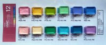 pastelowe akwarele Holbein, pastel set, 12 kol po 1ml