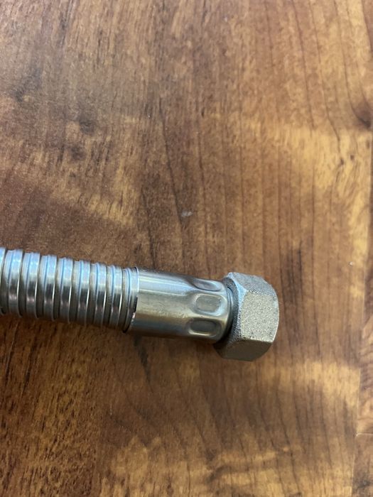 Wąż przyłączeniowy do gazu srebrny elastyczny 125cm + 145cm = 270cm