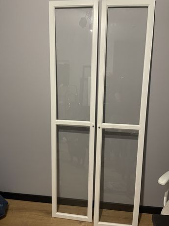 IKEA Szklane drzwi oxberg do regału billy białe