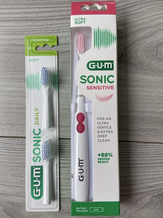 Gum sonic szczoteczka soniczna +końcówki gratis