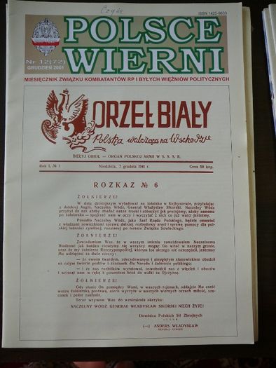 Wierni Polsce Miesięcznik Związku Kombatantów 2001-06