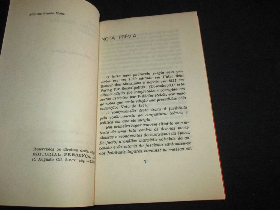 Livro Materialismo Dialéctico e Psicanálise Wilhelm Reich