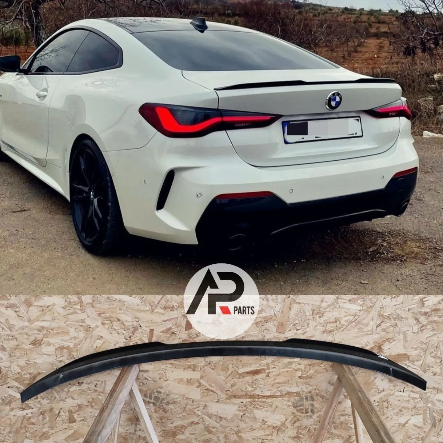 BMW Serie 4 G22 Aileron Spoiler Look M4 Preto brilhante