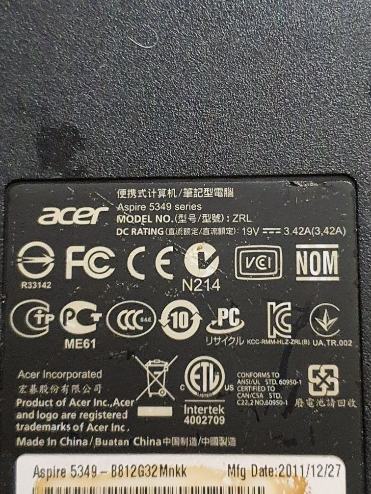 Acer 5349 разборка