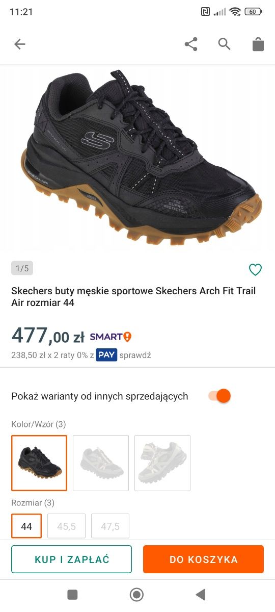 Buty skechers art fit trail air zimowe