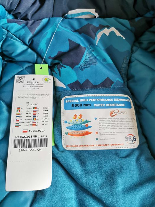 COCCODRILLO ZIMOWA NOWA KURTKA z podszewką z miękkiego polaru ROZM 122