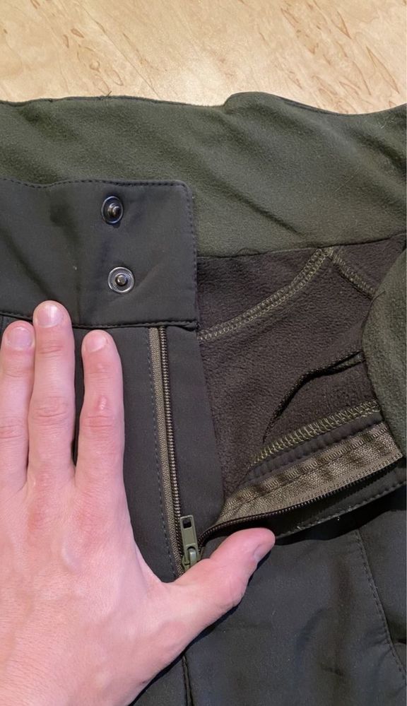 Тактичні штани Military Plus на флісі із тканини Soft Shell. Олива. S