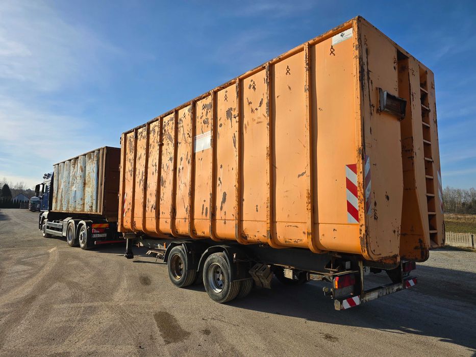 Huffermann Przyczepa 53m3 TANDEM do hakowca 19,5 BLIŹNIAK + KONTENER